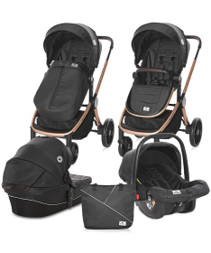 Lorelli Bertoni Ramona kolica za bebe 3 u 1 Luxe Black