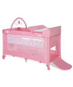 Lorelli Bertoni Noemi Plus prenosivi krevetac za bebe 2 Nivoa - Rose Velvet Unicorn