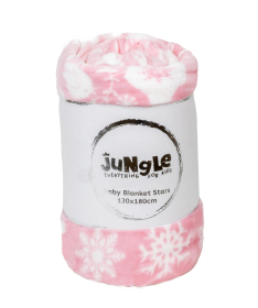 Jungle ćebe za bebe 130x180 cm Pink - 31000703