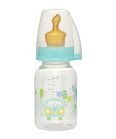 Nip plasticna flasica za bebe Family Unisex 125 ml kaucuk 0 meseci +