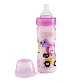 Chicco WB Plastična flašica za bebe 2 meseca + 250 ml - Roza