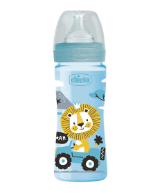 Chicco WB Plastična flašica za bebe 2 meseca + 250 ml - Plava