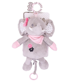 Jungle muzička igračka potezalica za bebe Slonče Roze - 31000953