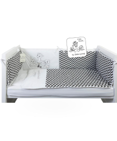 Tri drugara komplet posteljine za krevece Lines 120x60 cm - 3394