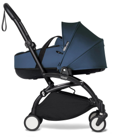 Babyzen Yoyo3 kolica za bebe 3 u 1 sa Korpom nosiljkom Crni ram - Air France Blue