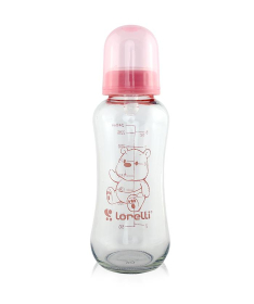 Lorelli Bertoni staklena flašica 240 ml (6m+) - Blush Pink