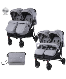 Lorelli Bertoni Kolica za blizance Duo - Cool Grey