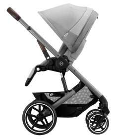Cybex Balios S Lux kolica Lava Grey 3 u 1 sa Aton 5&Carrycot Soho Grey (Silver Frame)