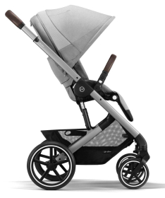 Cybex Balios S Lux kolica Lava Grey 3 u 1 sa Aton 5&Carrycot Soho Grey (Silver Frame)
