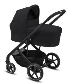 Cybex Balios S Lux kolica Moon Black 3 u 1 sa Aton 5&Carrycot Deep Black (Black Frame)