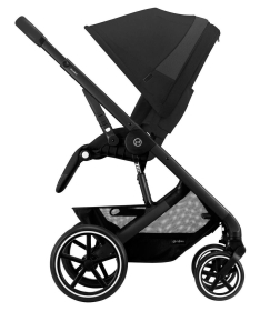 Cybex Balios S Lux kolica Moon Black 3 u 1 sa Aton 5&Carrycot Deep Black (Black Frame)