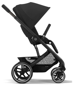 Cybex Balios S Lux kolica Moon Black 3 u 1 sa Aton 5&Carrycot Deep Black (Black Frame)