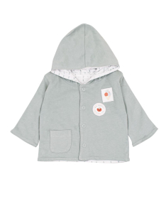 Just Kiddin jakna za dečake sa dva lica 0-3 meseca Local Food Green&White - 17000489