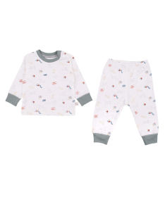 Just Kiddin pidžama za dečake 6-9 meseci Local Food Green&White - 17000380