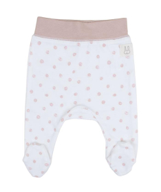 Just Kiddin Organic pantalonice za devojčice sa stopicama 3-6 meseci Tufnice Rose&White - 18000449