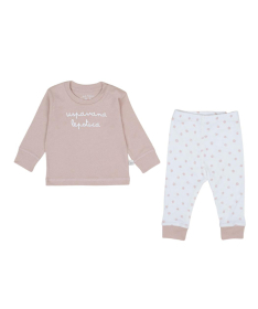 Just Kiddin Organic pidžama za devojčice 6-9 meseci Rose&White - 18000467