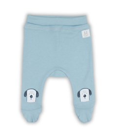 Just Kiddin Organic pantalonice za dečake sa stopicama 0-3 meseca Little Dog Blue - 17000417
