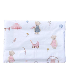 Textil jastučnica za bebe 60x40 cm Retro Mede - Roze
