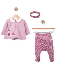Just Kiddin baby set za devojčice 3 u 1 od 3-6 meseci Self Care Rose&Purple - 18000662