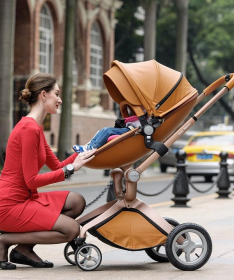 Hot Mom kolica za bebe 3 u 1 Brown