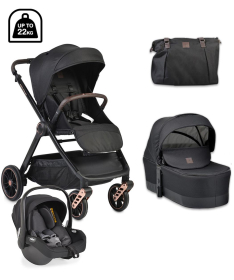 Cangaroo Macan kolica za bebe 3u1 sa iSize auto sedištem - Black