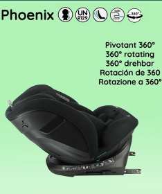 Nania Phoenix i-i-Size Isofix 360 roto auto sedište za decu 40-150cm - Black
