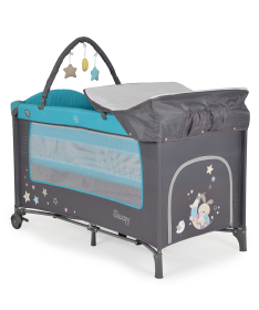 Moni Sleepy prenosivi krevetac za bebe 2 nivoa - Turquoise