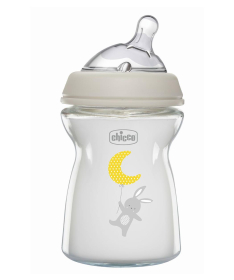 Chicco Staklena Natural Feeling flašica za bebe 250ml 0m + - A073736