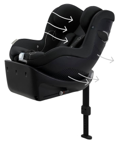 Cybex Sirona Gi i-Size roto 360 auto sedište za bebe 61-105 cm Comfort Moon Black