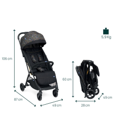 Chicco Glee kolica za bebe do 22kg - Playful Black