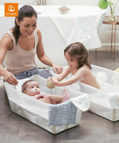 Stokke Flexi Bath set X-Large (sklopiva kadica i kupko) Sandy Beige V2