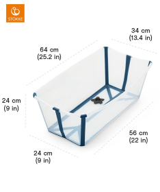 Stokke Flexi Bath set (sklopiva kadica i kupko) Ocean Blue V2