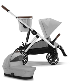 Cybex Gazelle S kolica za bebe srebrni ram 2 u 1 sa nosiljkom S Cot - Lava Grey