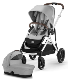 Cybex Gazelle S kolica za bebe srebrni ram 2 u 1 sa nosiljkom S Cot - Lava Grey