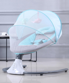 BBo Ljuljaška za bebe sa adapterom za struju Grey SY608 - Blue