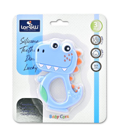 Lorelli Bertoni silikonska glodalica za bebe Lucky Dino - Blue