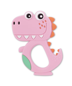 Lorelli Bertoni silikonska glodalica za bebe Lucky Dino - Pink