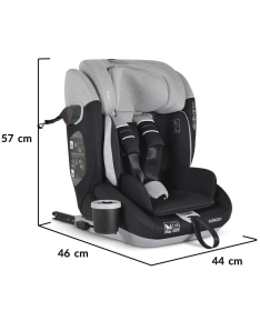 Cangaroo Force i-Size Isofix auto sedište za decu 76-150cm - Grey