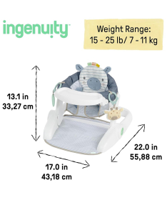 Ingenuity Learn-to-Sit Floor Seat stolica za učenje sedenja Casi SKU16930