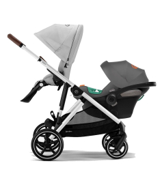 Cybex Gazelle S kolica za blizance 2 u 1 sa Aton S2 i-size auto sedištem - Lava Grey