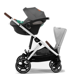 Cybex Gazelle S kolica za blizance 2 u 1 sa Aton S2 i-size auto sedištem - Lava Grey
