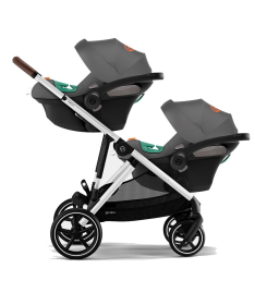 Cybex Gazelle S kolica za blizance 2 u 1 sa Aton S2 i-size auto sedištem - Lava Grey