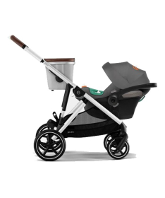 Cybex Gazelle S kolica za blizance 2 u 1 sa Aton S2 i-size auto sedištem - Lava Grey