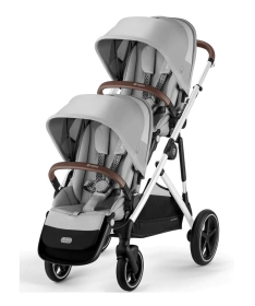 Cybex Gazelle S kolica za blizance 2 u 1 sa Aton S2 i-size auto sedištem - Lava Grey
