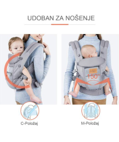 Jungle kengur nosiljka za bebe Air 4u1 do 20 kg - Siva