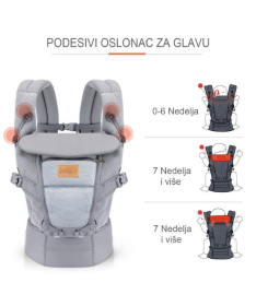 Jungle kengur nosiljka za bebe Air 4u1 do 20 kg - Siva