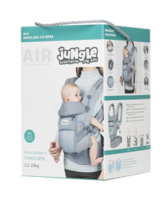 Jungle kengur nosiljka za bebe Air 4u1 do 20 kg - Siva