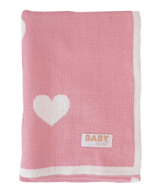 Textil Srculence ćebe za bebe 90x80 cm - Roze