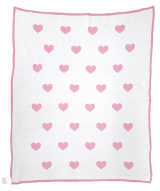 Textil Srculence ćebe za bebe 90x80 cm - Roze