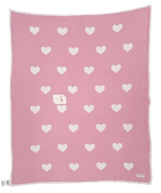 Textil Srculence ćebe za bebe 90x80 cm - Roze